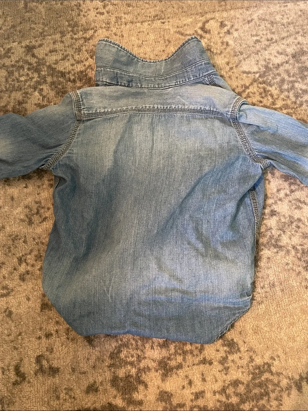 GapKids Light Wash Denim Button-Up Shirt XS